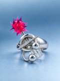 DRAGON PIERCING SWOOSH PINK RING