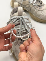 Sneaker Pearl Strap ( 5mm) Platinado
