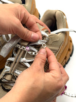 Sneaker Chain Piercing Platinada 3 niveles