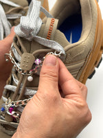 Sneaker Chain Piercing Platinada 3 niveles