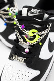 Sneaker Chain Piercing Platinada 2 niveles